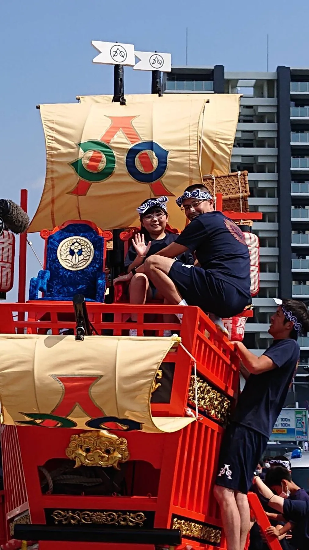 御朱印船の船上に乗った人たち