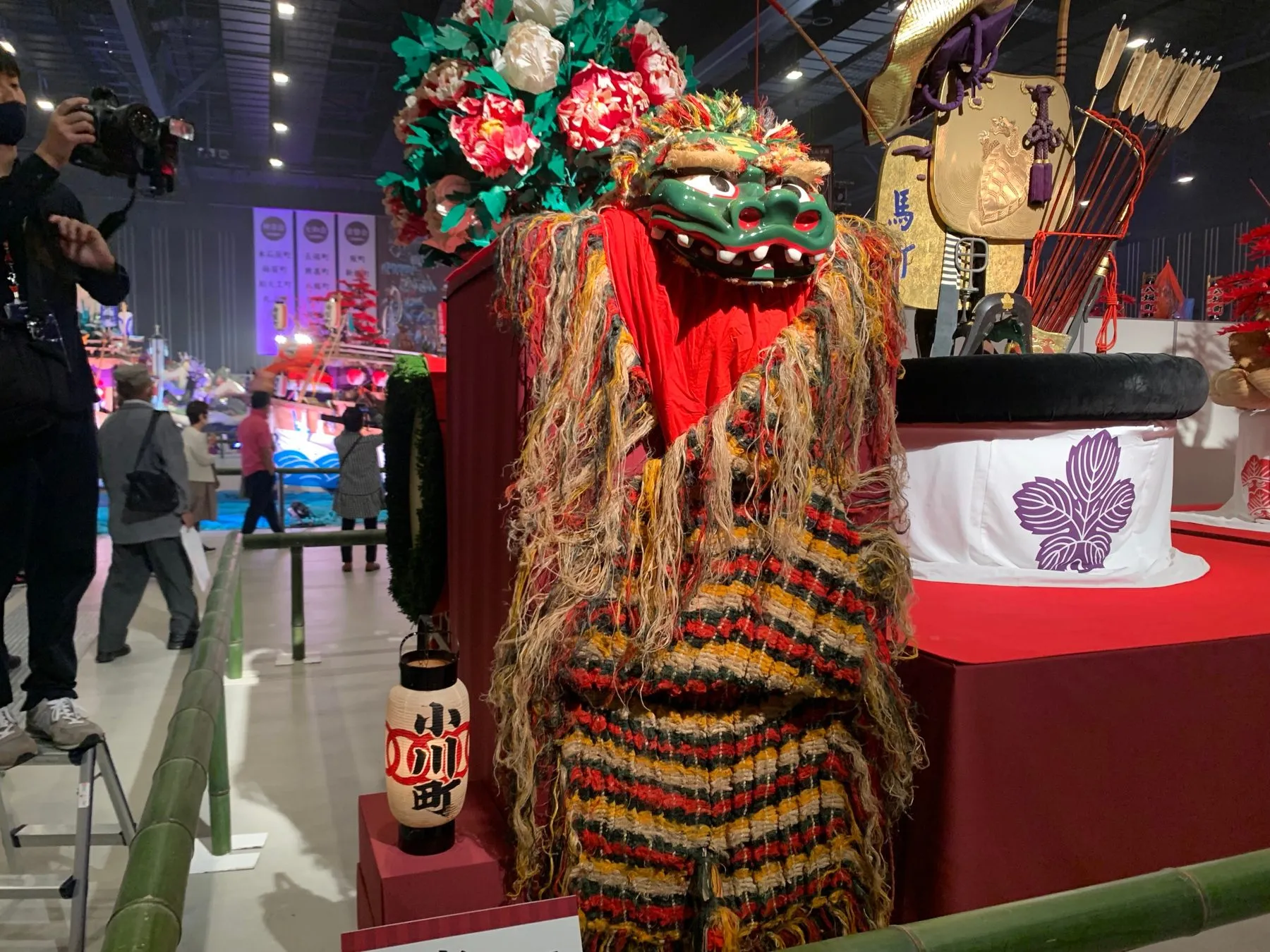 ながさき大くんち展に飾られた小川町の獅子