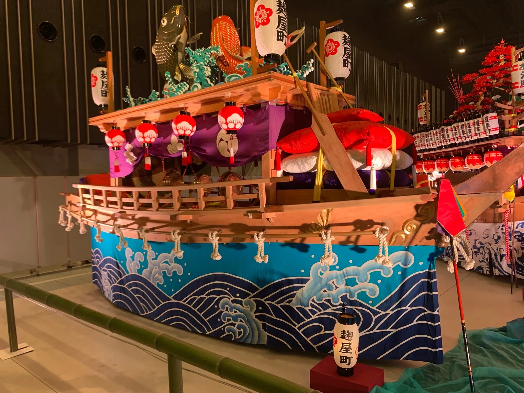 ながさき大くんち展に飾られた麹屋町の川船