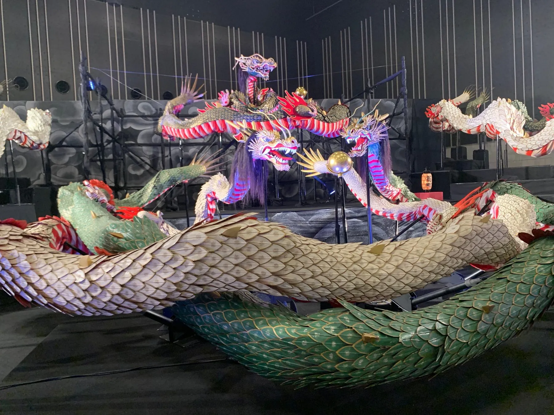 ながさき大くんち展に飾られた龍踊の龍